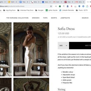 Sofia Dress - Gold